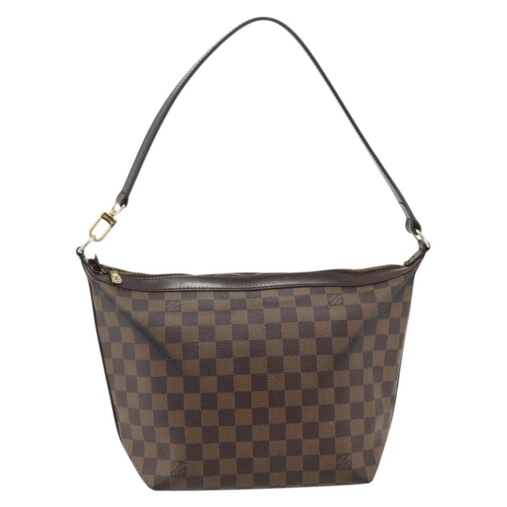Louis Vuitton Damier Ebene Illovo MM Shoulder Bag Brown